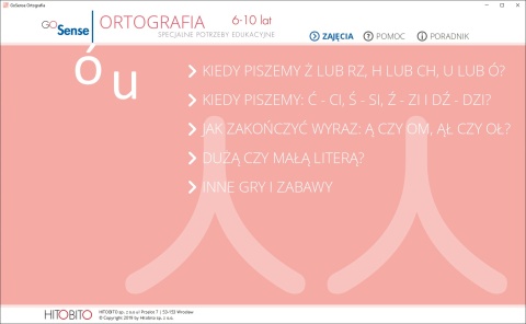 GoSense. Ortografia