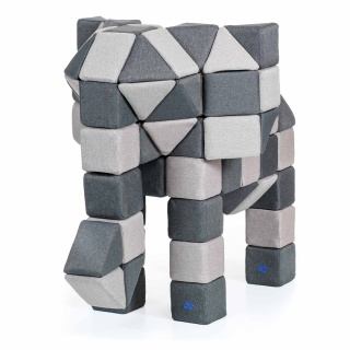 Klocki magnetyczne JollyHeap Creative Słoń ELIOT - 100 szt