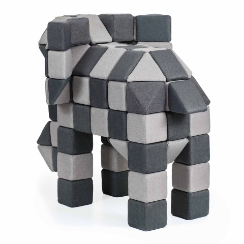 Klocki magnetyczne JollyHeap Creative Słoń ELIOT - 100 szt