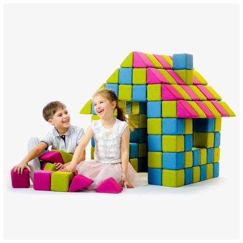 Klocki magnetyczne JollyHeap Joy Domek Little House - 150 szt