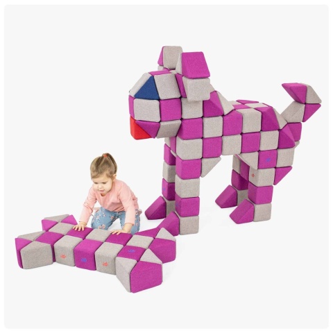 Klocki magnetyczne JollyHeap Joy Pies LILI - 150 szt