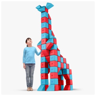 Klocki magnetyczne JollyHeap Zestaw Joy - zabawka do terapii SI - 150 szt