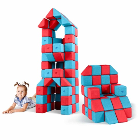 Klocki magnetyczne JollyHeap Zestaw Joy - zabawka do terapii SI - 150 szt