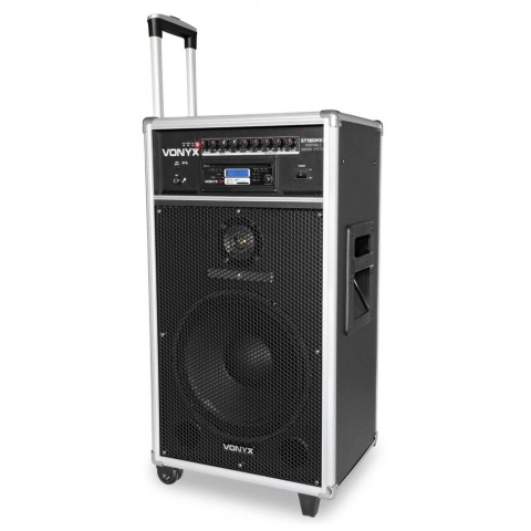 Kolumna mobilna z odtwarzaczem CD i mikrofonami Vonyx