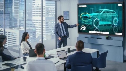 Monitor interaktywny Optoma 5863RK 86" 4K Android 13 | 8GB RAM – do szkół i firm