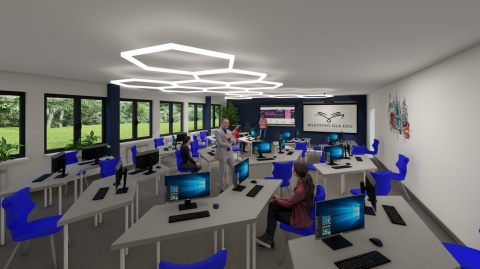 Nowoczesna pracownia komputerowa AIO dla szkół – 10 stanowisk +1 | wersja kompleksowa