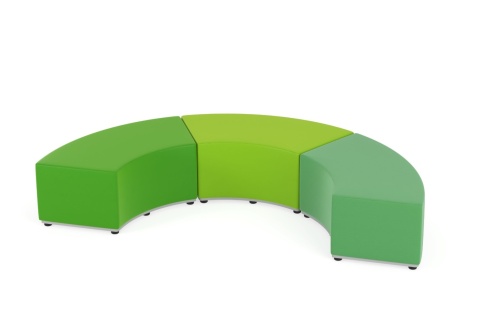 Zestaw puf Tobo 15 zielony, tkanina Meditap, siedzisko wys. 21cm