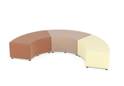 Zestaw puf Tobo 15 zielony, tkanina Meditap, siedzisko wys. 21cm