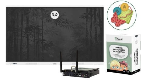 Zestaw Rewalidacja - monitor interaktywny Panda 75" + Komputer OPS + programy EDU