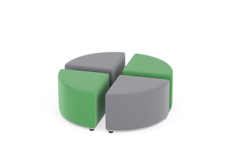 Zestaw puf Tobo 13 brązowy, tkanina Meditap, siedzisko wys. 21cm