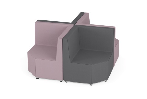 Zestaw puf Tobo 19 różowy, tkanina Solar, siedzisko wys. 35cm