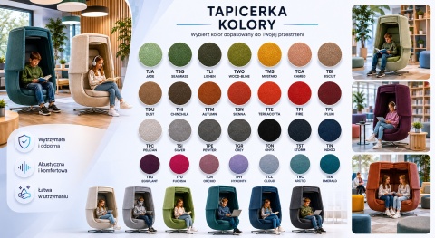 Fotel akustyczny HUSH A11 - do szkoły, biura i urzędu