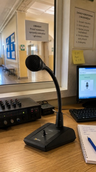 Mikrofon do radiowęzła szkolnego i bezstresowego dzwonka AUDAC PDM200