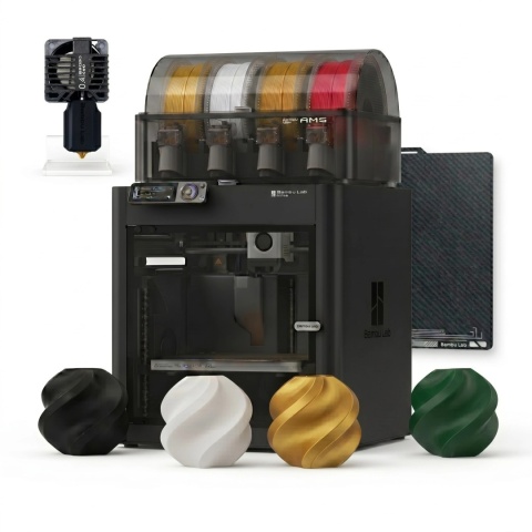 Pakiet Edukacyjny STEM – Drukarka 3D Bambu Lab P1S Combo + 4 Filamenty + Nakładka PEI + Hotend | VAT 0%