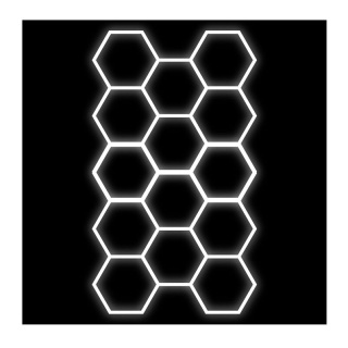 Zestaw oświetlenia LED HEXAGON do pracowni – 14 modułów 6500K