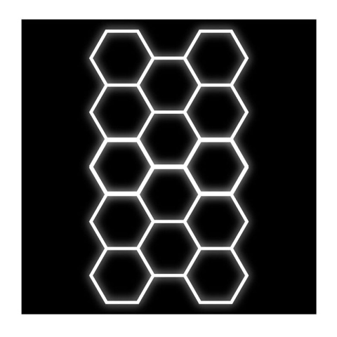 Zestaw oświetlenia LED HEXAGON do pracowni – 14 modułów 6500K