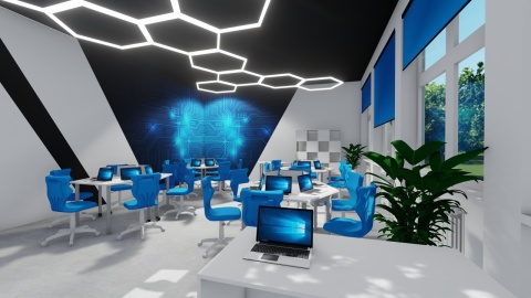 Zestaw oświetlenia LED HEXAGON do pracowni – 14 modułów 6500K