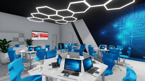 Zestaw oświetlenia LED HEXAGON do pracowni – 14 modułów 6500K