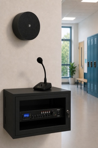 Zestaw radiowęzła szkolnego - 30 głośników